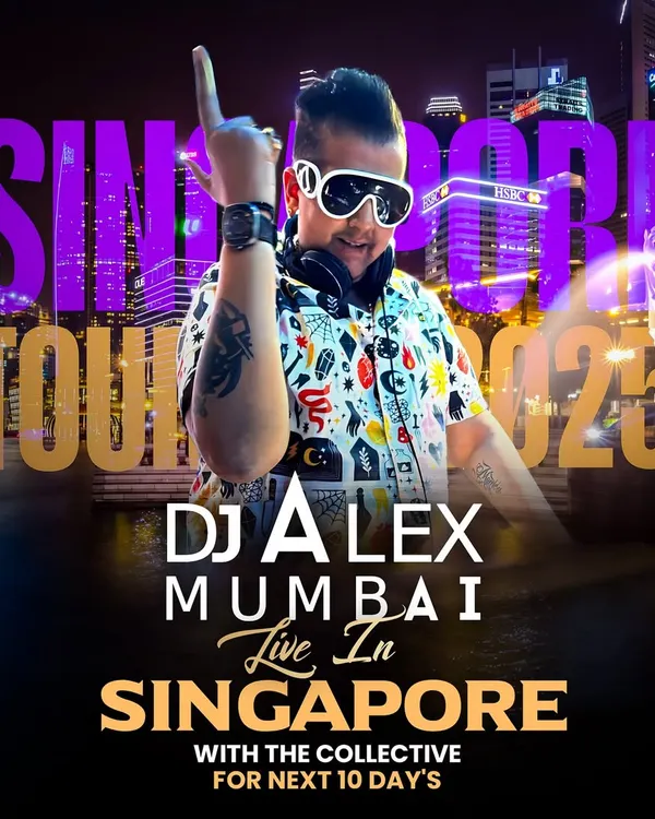 The official tour poster for my Singapore tour. This graphic captures the excitement and scale of my international gigs, featuring me against the iconic Singapore skyline.