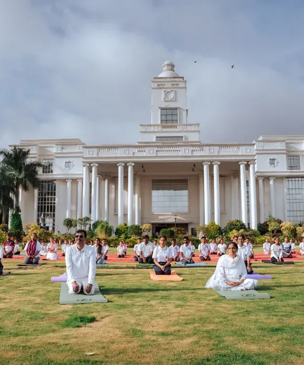 This is the stillness I love to see. Leading a 'Miracle of Mind' meditation for over 100 students and faculty at the Global Academy of Technology was a profound experience. It shows that yoga is shifting from being about impossible postures to a real tool for focus and inner well-being.