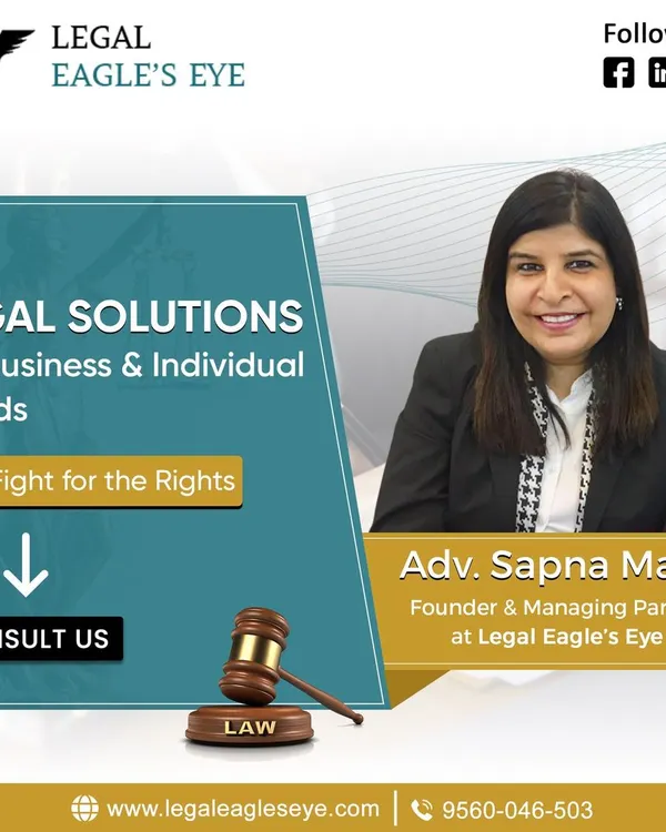Introducing Advocate Sapna Malik, our Founder and Managing Partner. We provide comprehensive legal solutions for both business and individual needs, fighting for your rights every step of the way.