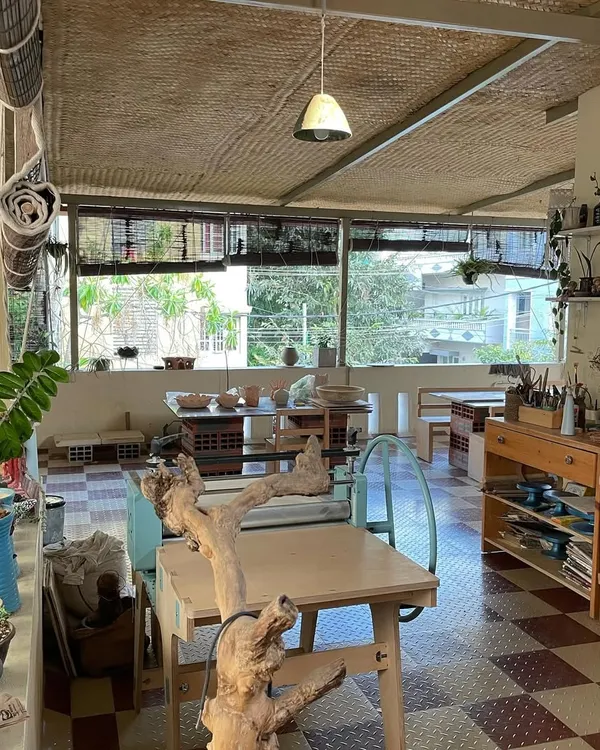 Our studio is a calm and inviting space, filled with natural light, plants, and the creations of our community. It has grown so much since we first started.