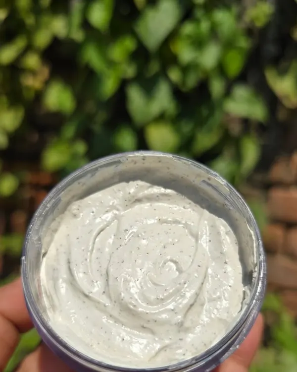 This is my 3-in-1 Instant Facial Scrub. It's a multi-tasking product that cleanses deep-seated dirt, removes dead cells, and helps brighten the skin instantly.