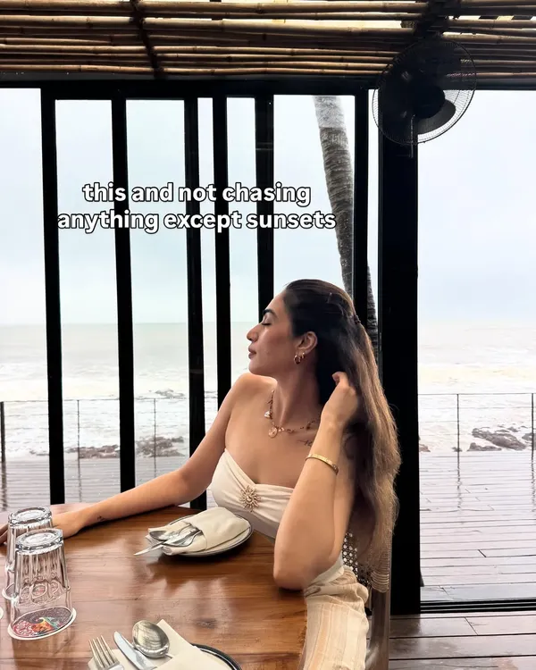 A reminder to take that trip with your best friend. A candid shot from Goa, just chasing sunsets and good vibes.