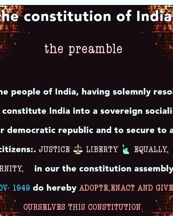 The Preamble to our Constitution. It is the soul of our democracy, promising Justice, Liberty, and Equality to all citizens, and it's the guiding principle behind my legal practice.