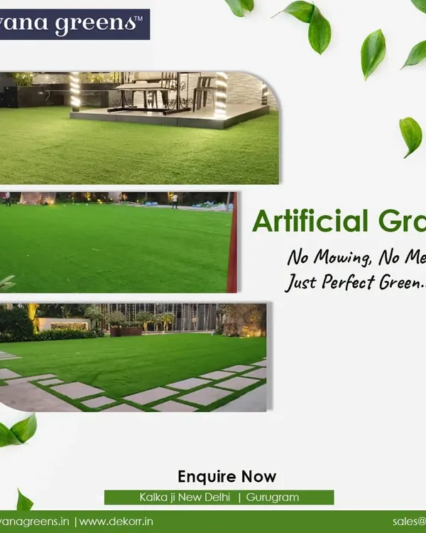 This collage shows the versatility of my artificial grass in different settings. Whether for a backyard, a patio, or a larger lawn, the result is always the same: perfect green with no mowing and no mess.
