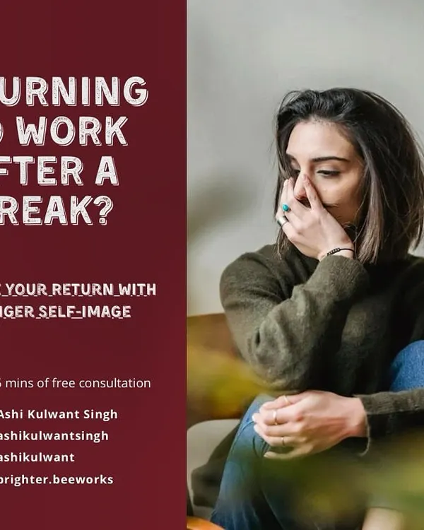 Are you thinking about returning to work after a career break? It can be a daunting step, but you don't have to do it alone. My coaching is specifically designed to help you rebuild your professional identity and navigate your return with a stronger, more confident self-image.