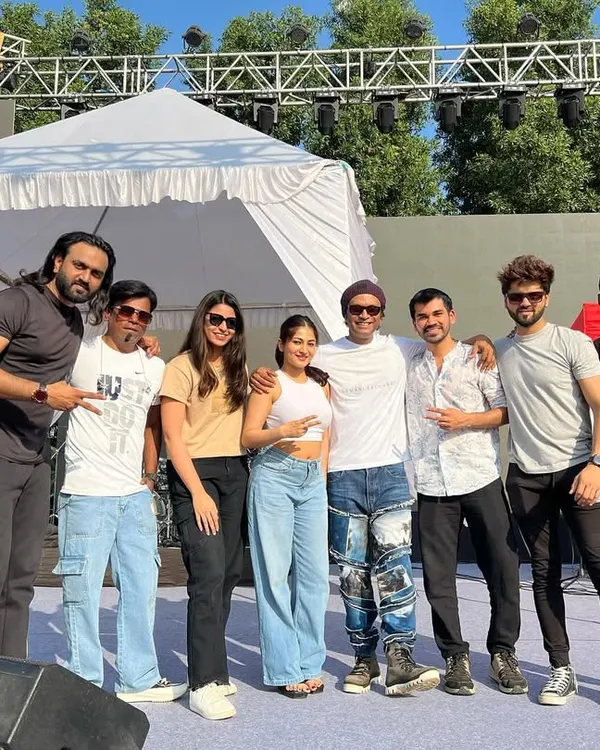 A rare group picture during soundcheck. This is my amazing band, the powerhouse behind the music. Missing is our sound engineer, the boss at the console.