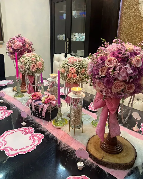 I believe every table should tell a story. This coquette-inspired setting blends vintage romance with playful elegance, using soft textures, pastel florals, and delicate details to create a whimsical atmosphere for an intimate gathering.