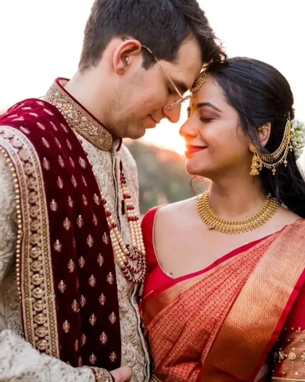It was such a joy to be part of this bride's journey, a trust she placed in me almost a year in advance. Seeing her radiant in this perfectly draped red Kanjeevaram on her wedding day is why I love what I do.