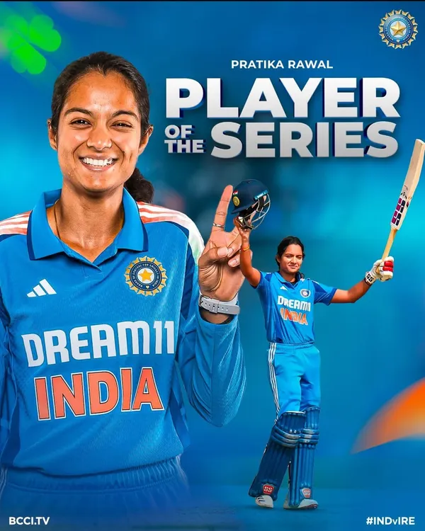 This is what we work for. One of our own, Pratika Rawal, representing India and being named Player of the Series. We are incredibly proud to have been part of her journey.