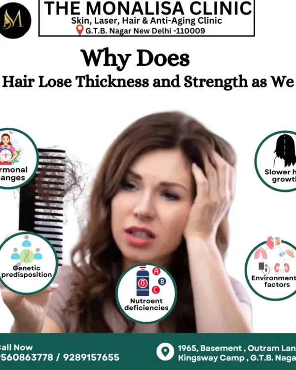 Understanding the cause of hair loss is the first step to treating it. This graphic explains common factors like hormonal changes, genetics, and nutrient deficiencies that affect hair thickness.