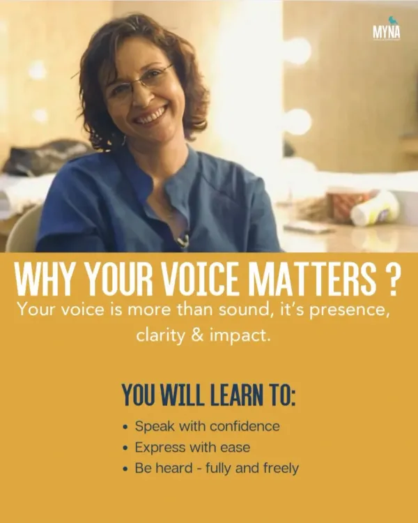 Why does your voice matter? Because it’s more than sound; it’s presence, clarity, and impact. Our workshop with Shernaz Patel helps you speak with confidence and express yourself with ease.