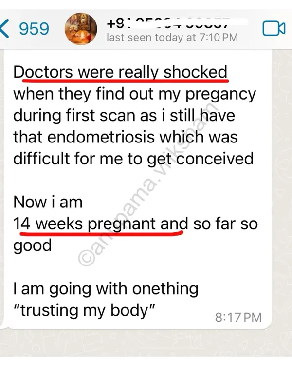 A beautiful story of trusting her body. This mother conceived despite having endometriosis, a condition that can make getting pregnant difficult. Now at 14 weeks, her journey is a testament to hope.