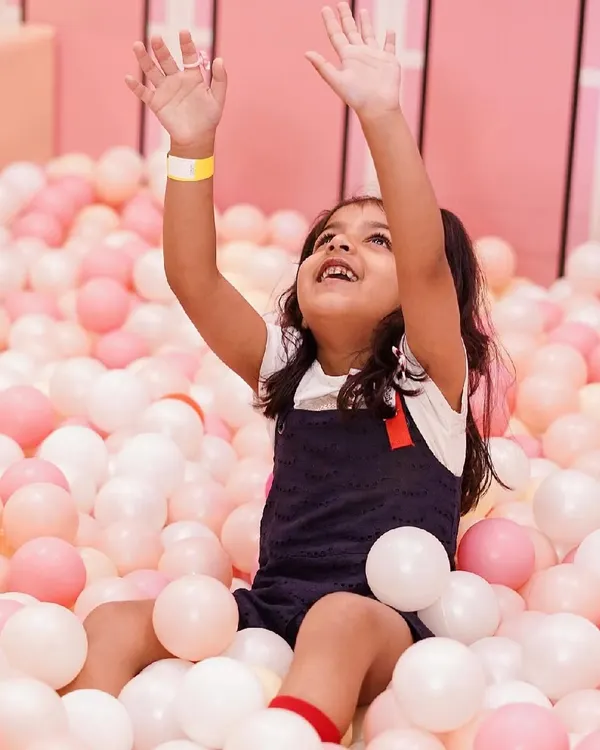 Pure joy is watching your child have the time of their life in our massive ball pit, filled with thousands of soft, colorful balls.