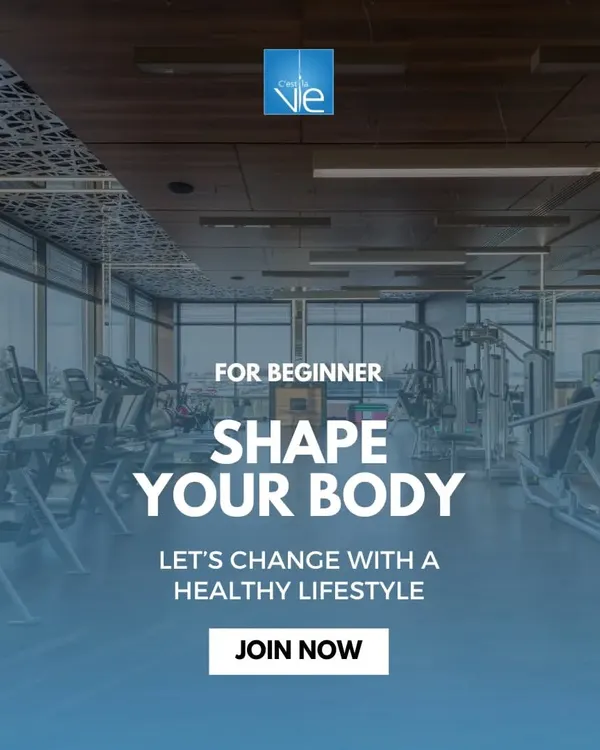 This is your space to shape your body and adopt a healthy lifestyle. This wide shot shows our clean, modern, and well-equipped gym floor, ready for beginners and pros alike.