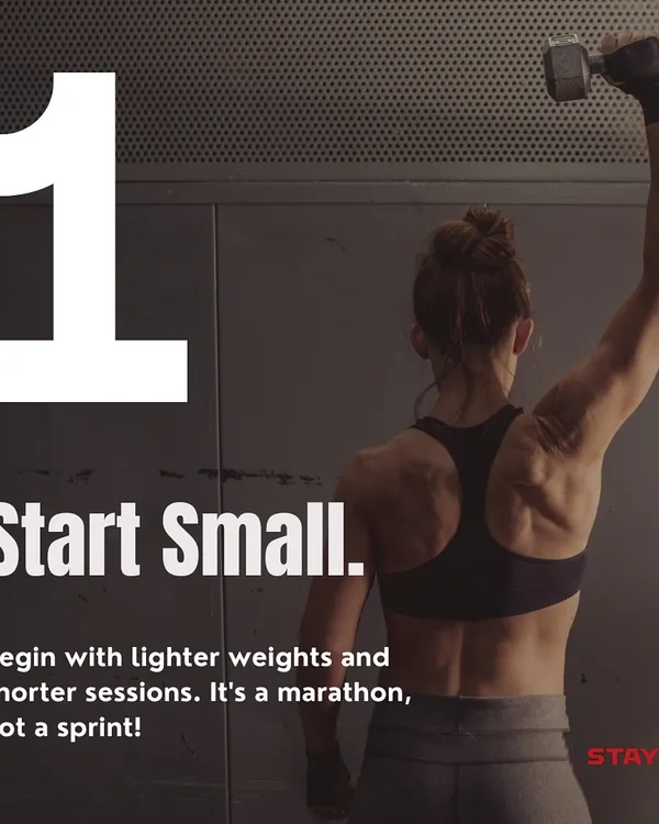 My first tip for any beginner is to start small. It's better to begin with lighter weights and shorter sessions to build a solid foundation. Fitness is a marathon, not a sprint.