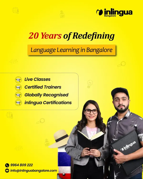 We are proudly celebrating 20 years of redefining language learning in Bangalore. Our proven methodologies and expert trainers have empowered thousands to communicate with confidence in a globalized world.