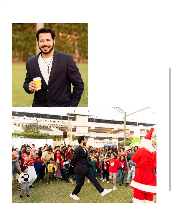 Leading a train of excited kids and parents at the Udgam Kids Karnival. Events for children require a special kind of energy, and I love getting right in there with them.