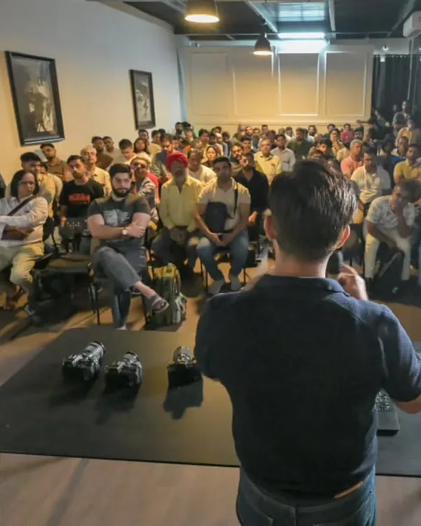 This is what it's all about for me. Sharing over 15 years of experience with a room full of passionate photographers at a Nikon India workshop. My goal is simple: to help you understand the 'why' behind every setting, so you can become a confident photographer.