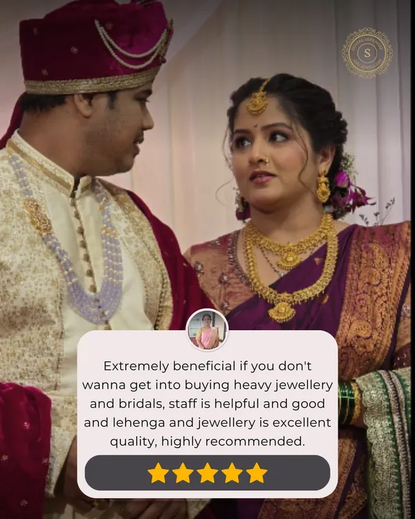 "Extremely beneficial if you don't wanna get into buying heavy jewellery and bridals." I'm so happy my client found the process easy and the quality excellent.