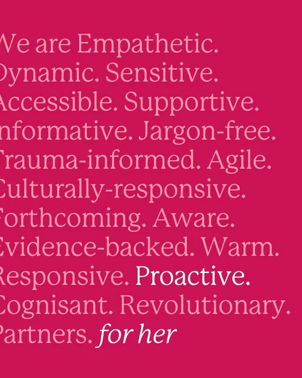 Empathetic, supportive, evidence-based, and proactive. These are more than just words; they are the principles that guide everything we do. We are here for her, always.