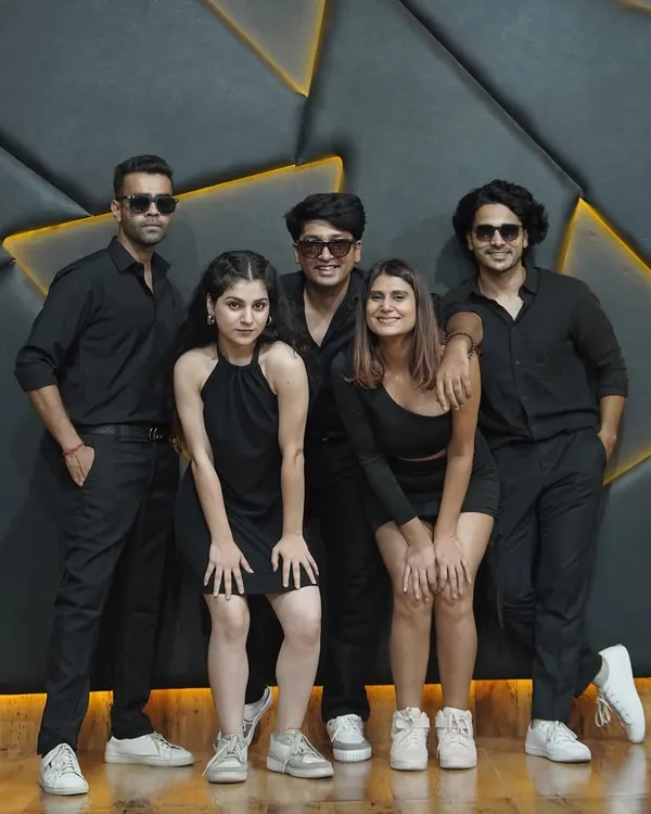 Posing with my amazing team. These are the talented choreographers who help bring the magic to your Sangeet. We love what we do, and it shows in every dance we teach.