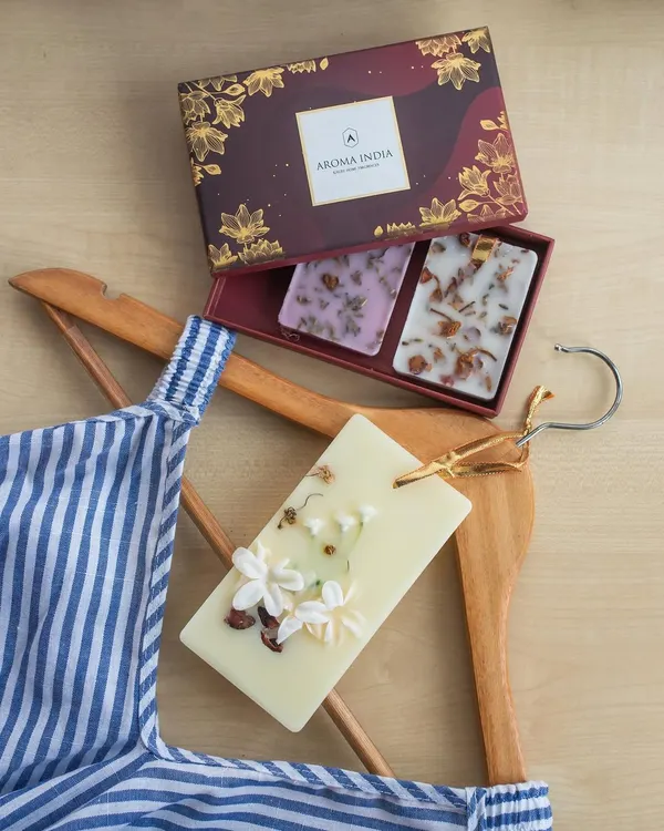 Here’s a simple way to elevate your everyday routine. My scented wax tablets, like this one infused with botanicals, can be hung in your wardrobe to gently perfume your clothes. It’s a small touch of luxury that makes a big difference.
