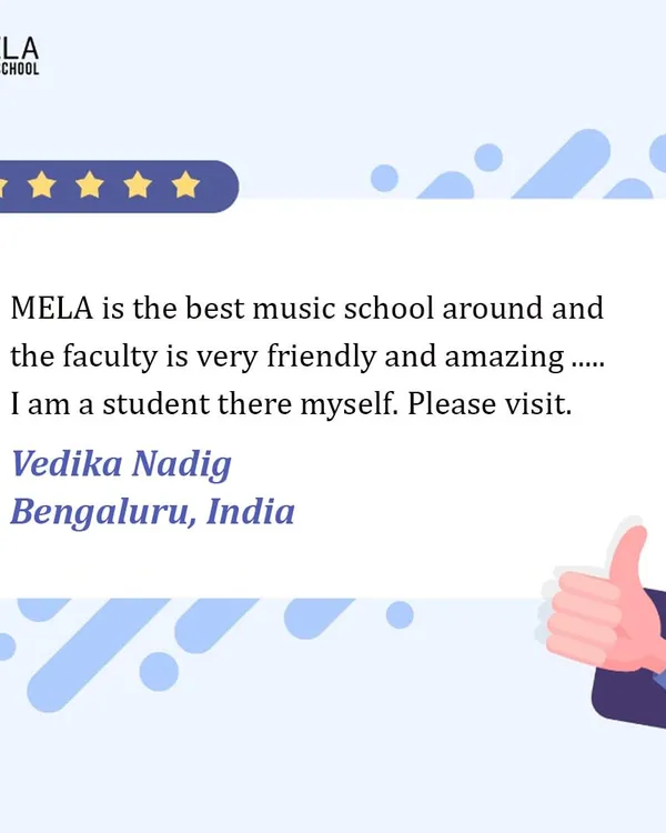 "MELA is the best music school around and the faculty is very friendly and amazing." We are so grateful for testimonials like this from our students.