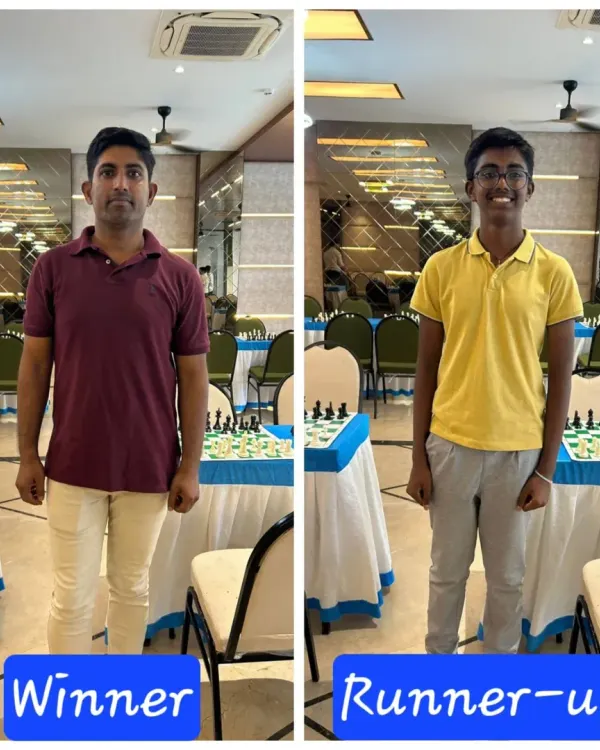 Celebrating our SEG Chess Championship winner Pijush Sen and the incredible runner-up, Aarush Srivastava, who showed amazing skill in the Open Category at just under 15.