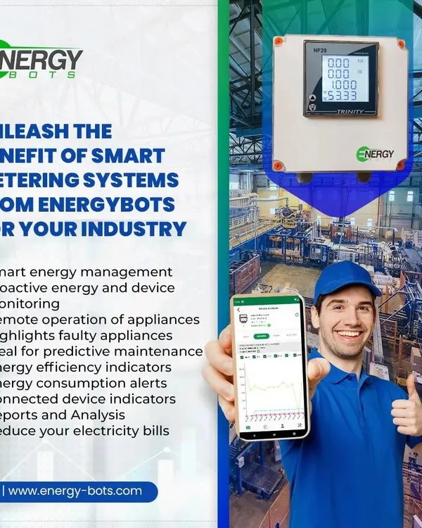 We designed our smart metering systems to give you complete control over your industrial energy usage. This single device, paired with our mobile app, provides proactive energy monitoring, highlights faulty appliances for predictive maintenance, and delivers clear reports to help you reduce your electricity bills.