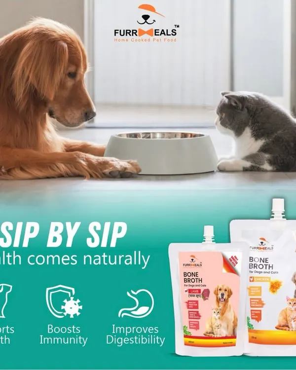 Sip by sip, health comes naturally. My bone broth is suitable for both dogs and cats, supporting growth, boosting immunity, and improving digestibility. It's a simple, natural way to enhance their daily meals.