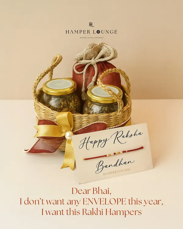 Hint to your brother with this chic and eco-friendly jute basket hamper. It's packed with crunchy munchies and sweet treats, making it the perfect Rakhi gift for the sister who prefers snacks over envelopes.