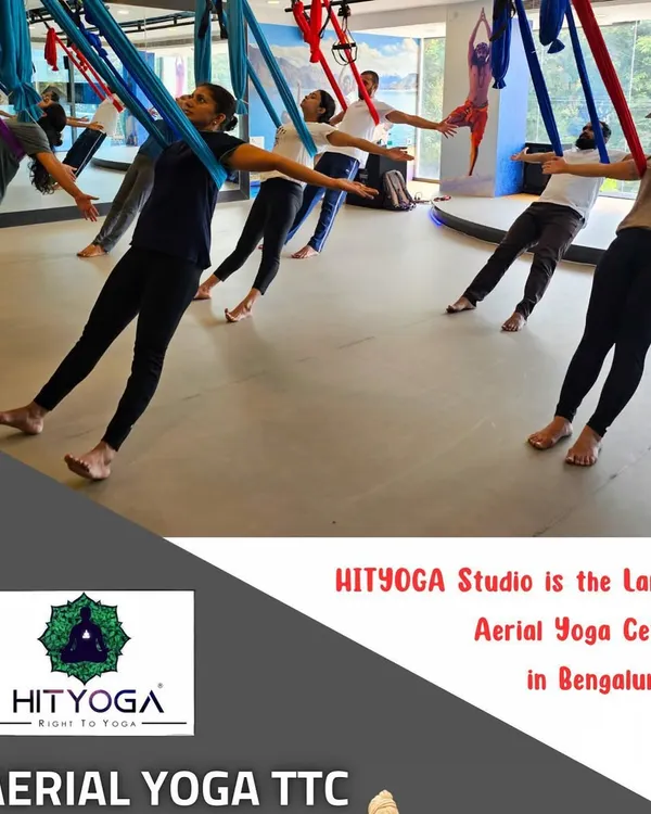 Welcome to HITYOGA, the largest Aerial Yoga center in Bengaluru. Here, we use aerial silks to help you build strength, increase flexibility, and find a new perspective, all while having fun.