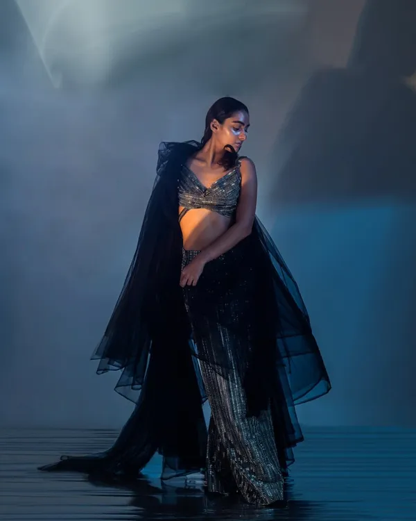 A dramatic shot from "The Sea of Life" editorial, where I created a wet, slicked-back hairstyle to give the impression that the model has just emerged from water.