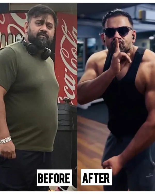 At 40 plus, he decided to get serious. This transformation was achieved naturally with science-based training and smart supplement guidance. He is now stronger, healthier, and more confident than ever.