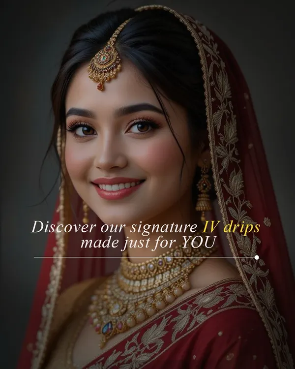 Discover our signature IV drips, which I customize just for you. For my brides, I focus on creating a blend that delivers a flawless, radiant glow that looks beautiful both in person and in photos.