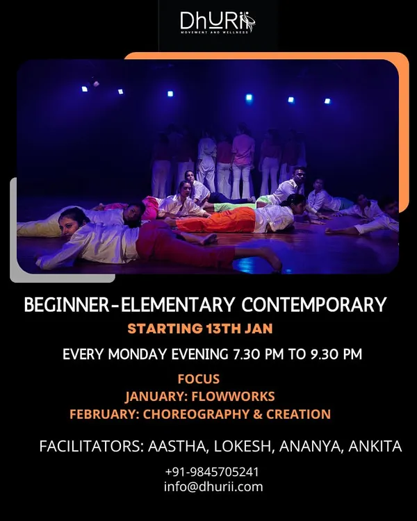 Announcing our movement-intensive contemporary batches for the new year. We offer multiple levels and focus areas, from flow-works to choreography and creation, led by a team of unique teachers.