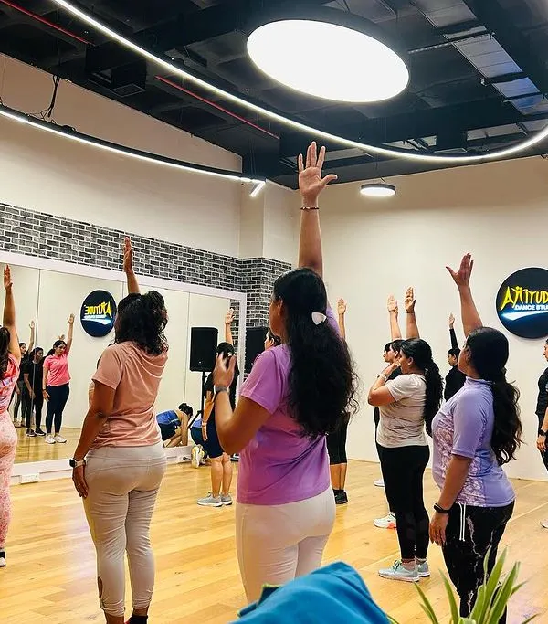 The energy was electric at our first Zumba session at Bhartiya Mall. Look at everyone with their hands up, ready to dance and have a great time.