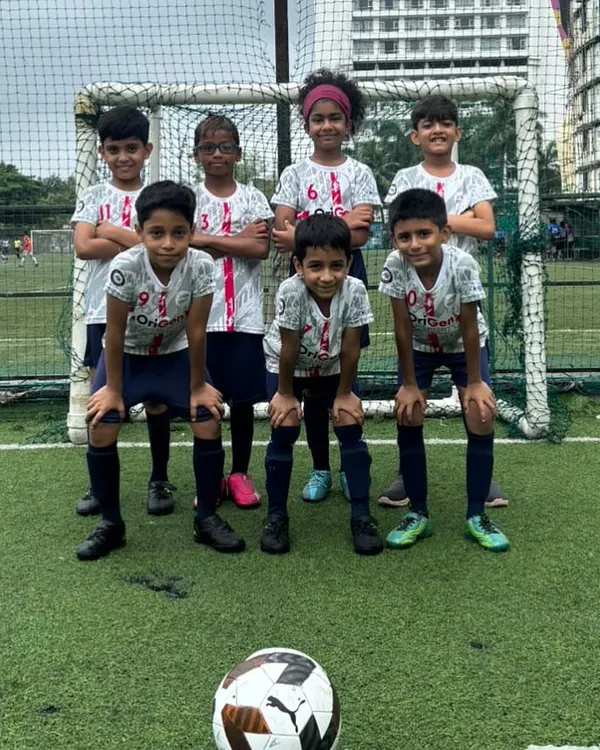 A fantastic debut for our U9 team in the MFA YPL, securing their first three points. This picture captures the excitement and pride of starting their competitive journey with a win.