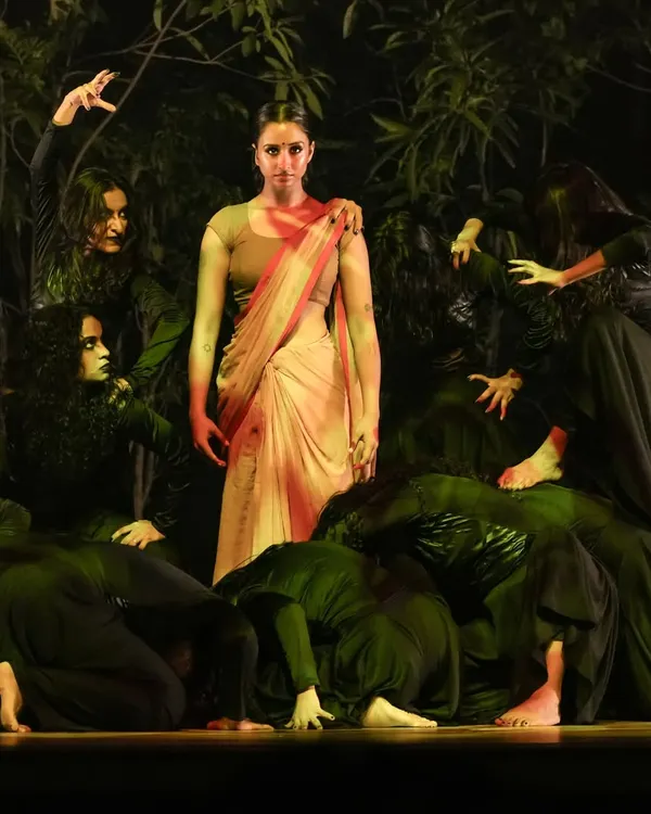 Embodying the central character in the theatrical dance drama 'Sitayana'. My work on stage is about more than steps; it's about bringing a character's journey to life through expressive movement.