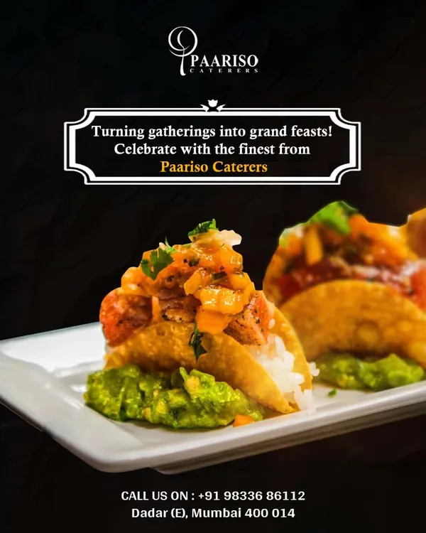 We turn gatherings into grand feasts with international flavors like these mini tacos. They are filled with fresh salsa and served on a bed of guacamole.
