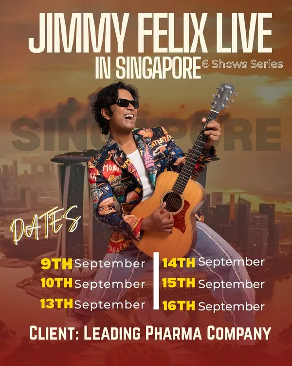 Our six-show series for a leading pharma company in Singapore. It was an amazing experience to perform for them over a full week.