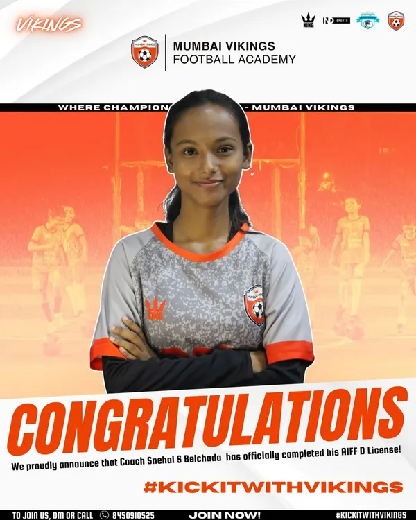 Big congratulations to Coach Snehal for earning her AIFF D-License. Our coaches are always upgrading their skills to provide the best training.