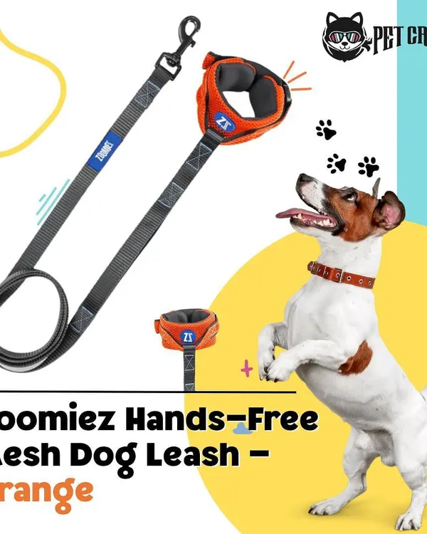 Enjoy your walks and runs together with this Zoomiez hands-free mesh dog leash. The comfortable wrist cuff gives you more freedom while keeping your dog secure.