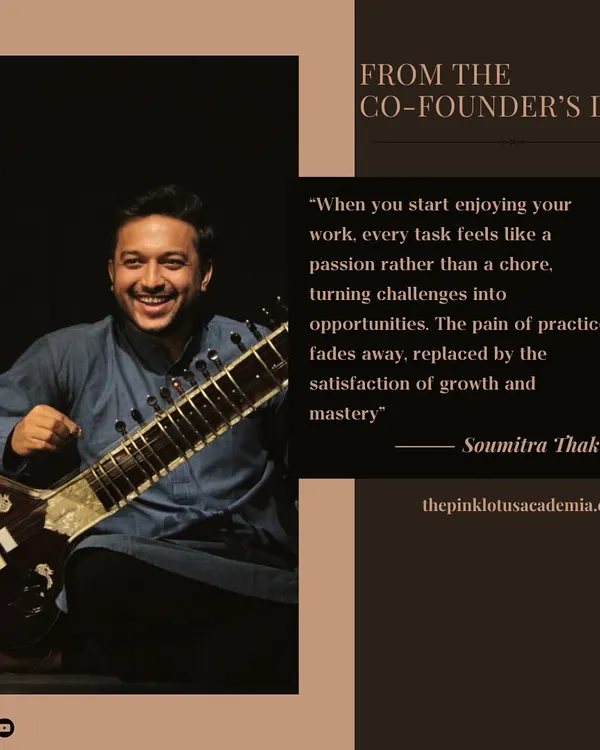 A core belief of mine: when you start enjoying your work, practice is no longer a chore but a passion. The satisfaction of growth replaces the pain of effort.