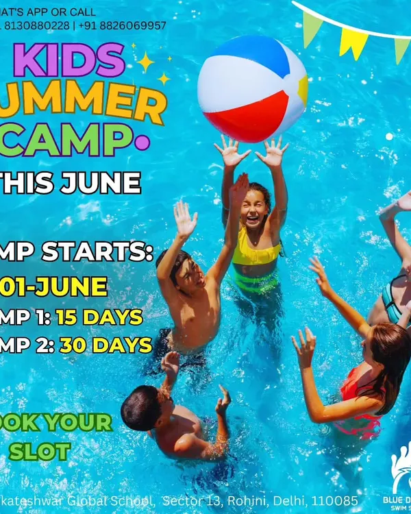 Our Kids Summer Camp is the perfect way to spend June. We offer 15 and 30 day camps filled with swimming lessons and water activities. Book your slot and get ready for a summer of fun.