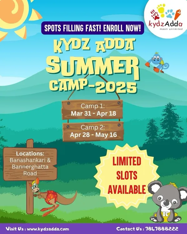 Our 2025 Summer Camp announcement, with dates for two separate camps and a reminder that limited slots are available at both our locations.