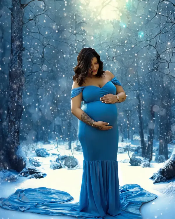 A moment of pure magic, captured forever. I use advanced digital artistry to create breathtaking, fairytale scenes that turn your maternity portrait into a unique piece of art.