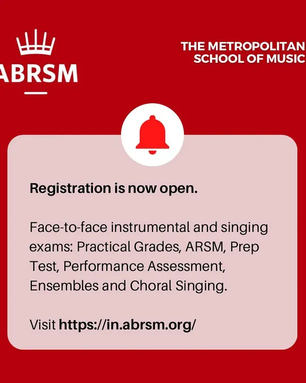 I provide full support for students wishing to pursue formal qualifications. This includes guidance on registration for ABRSM practical and theory exams for various instruments and vocal grades.