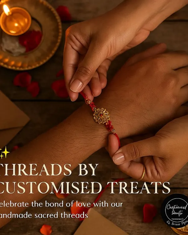 This is what Raksha Bandhan is all about for me. A sacred thread, a promise of protection, and a bond celebrated with love. I craft each rakhi hoping it becomes a part of your cherished memories.