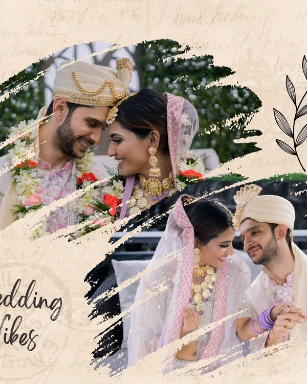 A beautiful collage celebrating a newly married couple. Their journey with us was built on mutual understanding and shared values, leading to this wonderful union.